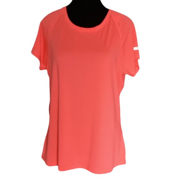 I.FIV5 Gender Neutral Workout Crew Neck Tee LG Electric Orange, Activewear - Picture 1 of 7